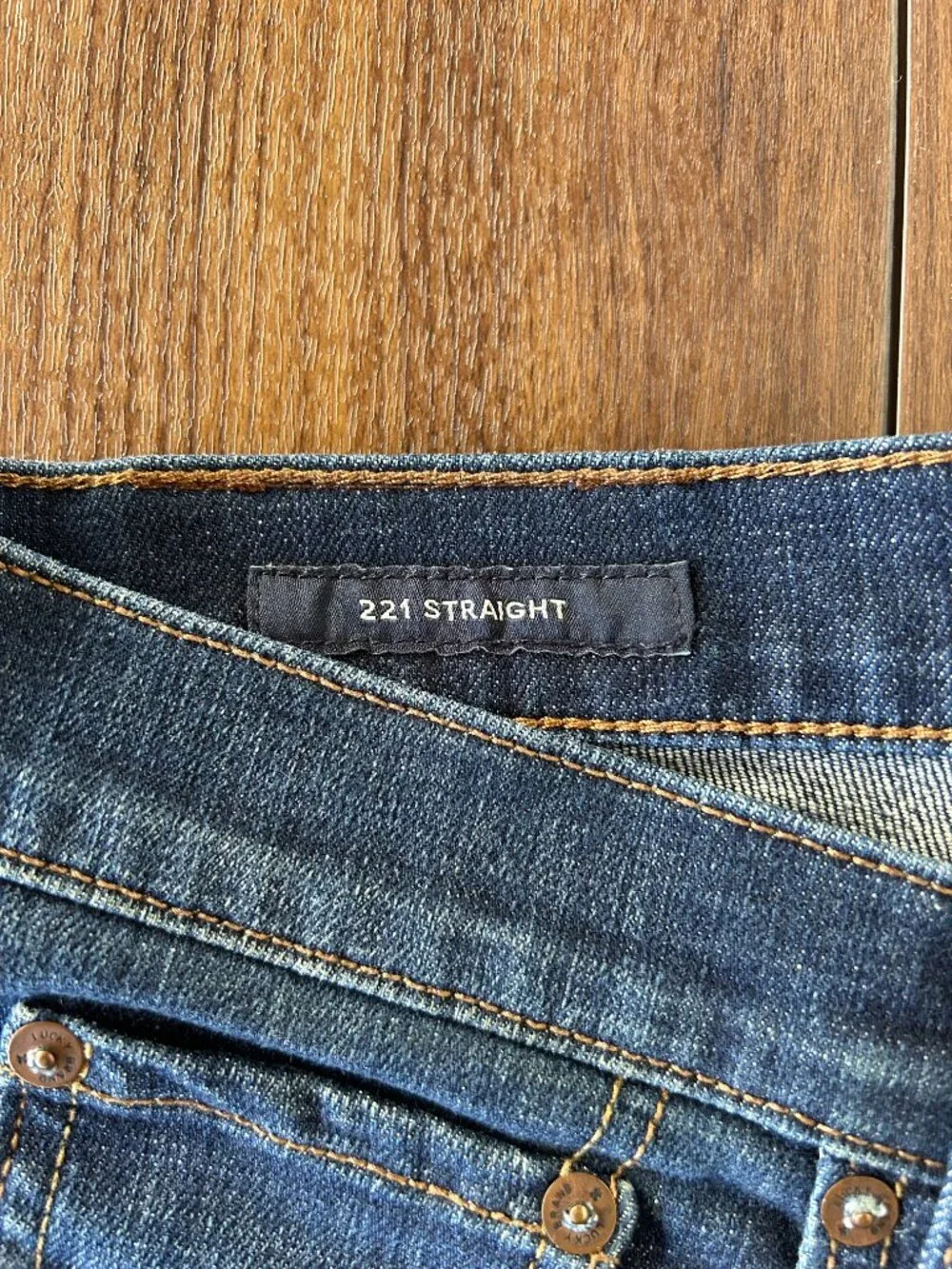 Men's Lucky Brand 221 Straight Pace Denim Blue Jeans 34x32